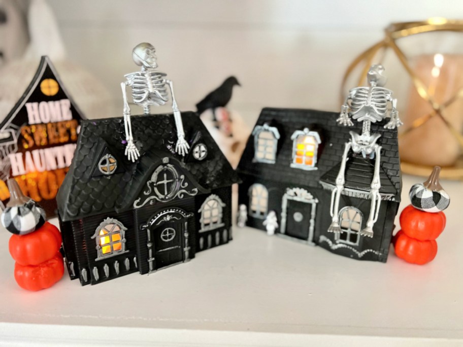 halloween decor from dollar tree houses